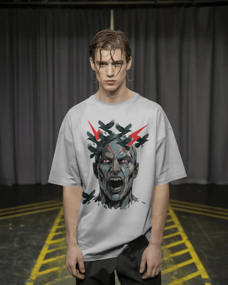 Camiseta Oversized No Future — Edición Cuervos