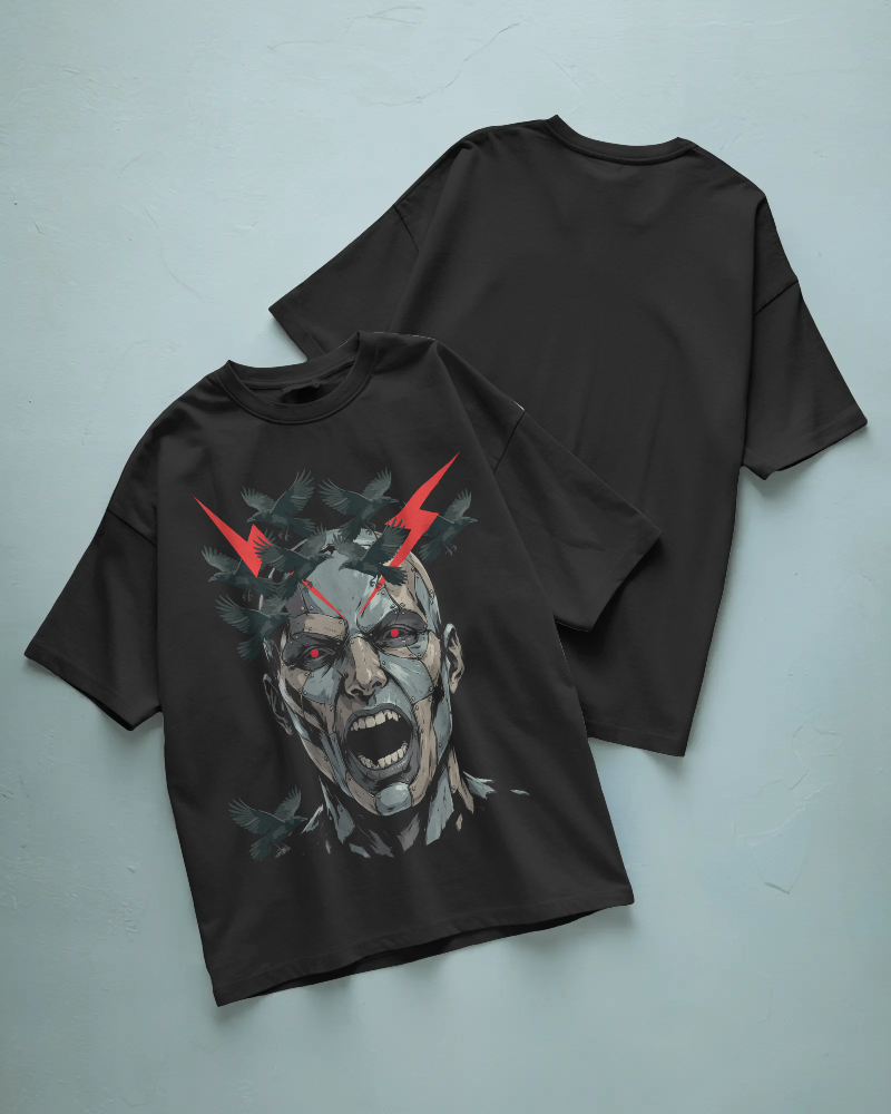 Camiseta Oversized No Future — Edición Cuervos
