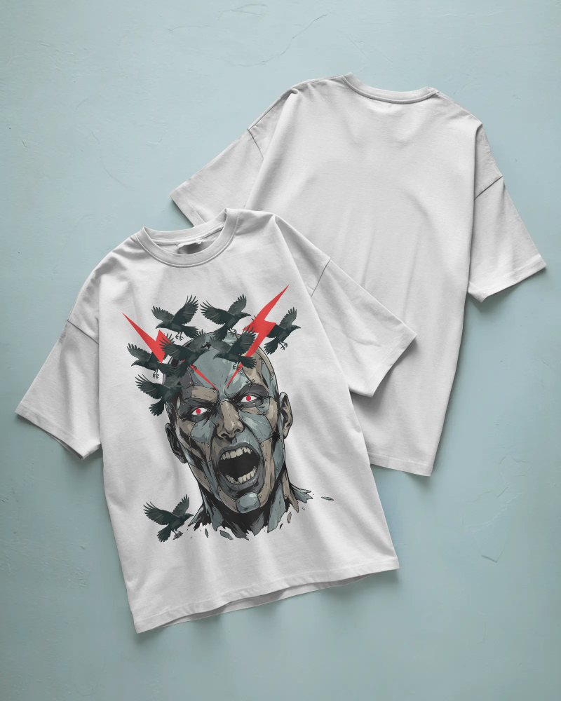 Camiseta Oversized No Future — Edición Cuervos