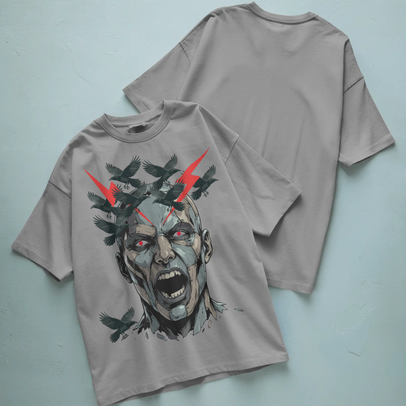 Camiseta Oversized No Future — Edición Cuervos